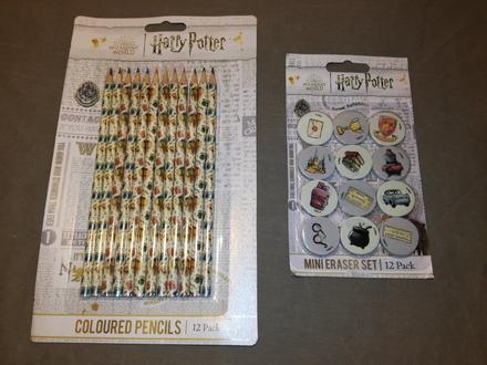 Harry potter farebne pastelky + gumy nau22, 