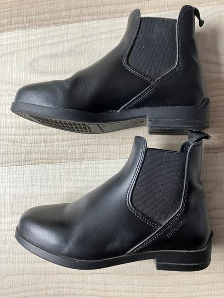 Kozene jazdecke cizmicky - perka, decathlon,34