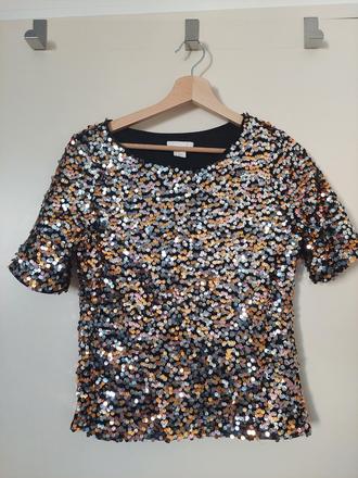 Tričko s flitrami h&m, h&m,36