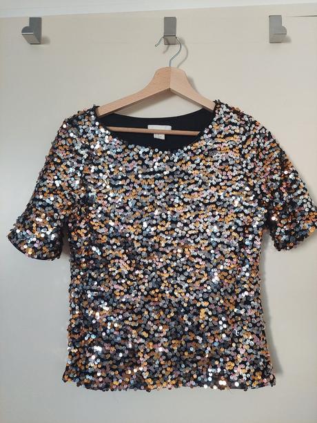 Tričko s flitrami h&m, h&m,36