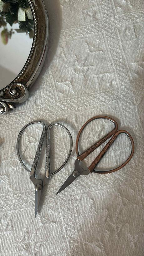 Strieborné retro nožnice 8,5 cm, 