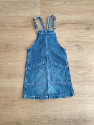 Džínsová sukňa na traky, h&m,128