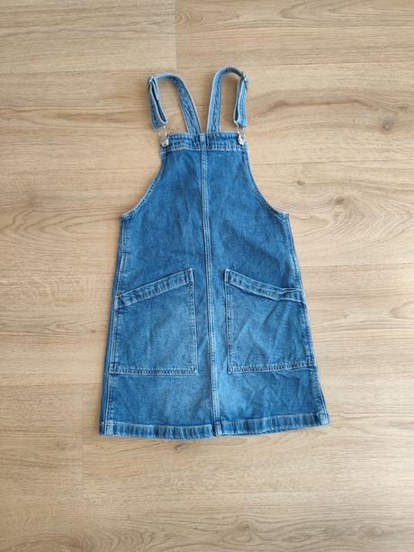 Džínsová sukňa na traky, h&m,128