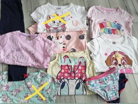 Tričká na leto - 104, leginky s mašličkou - 104, 104