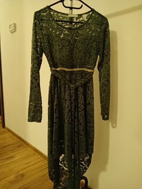 Šaty- zelená čipka, s