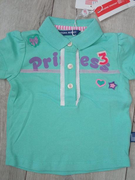 Tyrkysové polo tričko princess (3-6 mes.), original marines,62 / 68