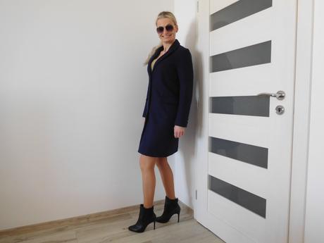 Kabát tm, modrý dámsky -s/m, s