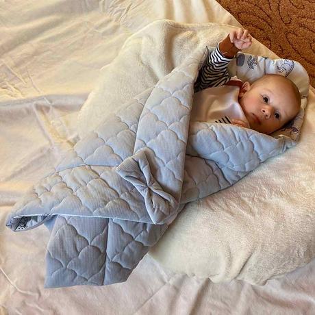 New baby obojstranná zavinovačka z velvet 75x75 cm, 