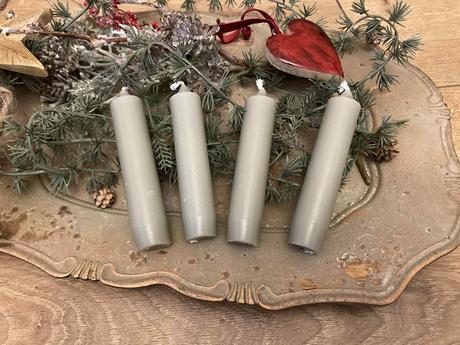 Sviečky svetlo zelené - 4 ks ( sada ),