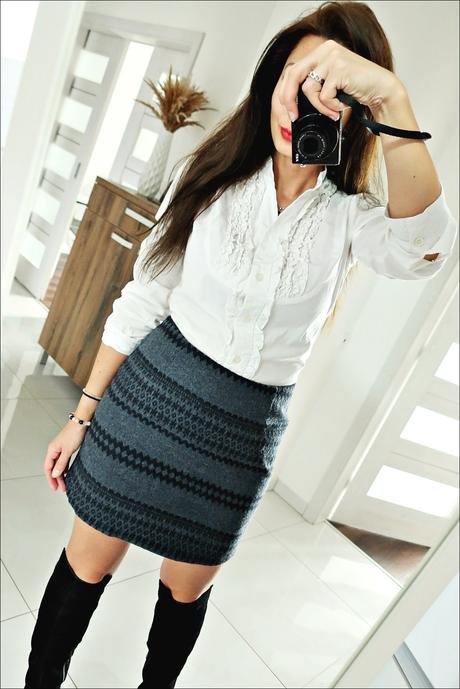 Zimná sukňa s obsahom vlny, new look,36