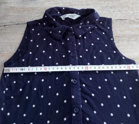 Tmavomodré bodkované šaty, h&m,122