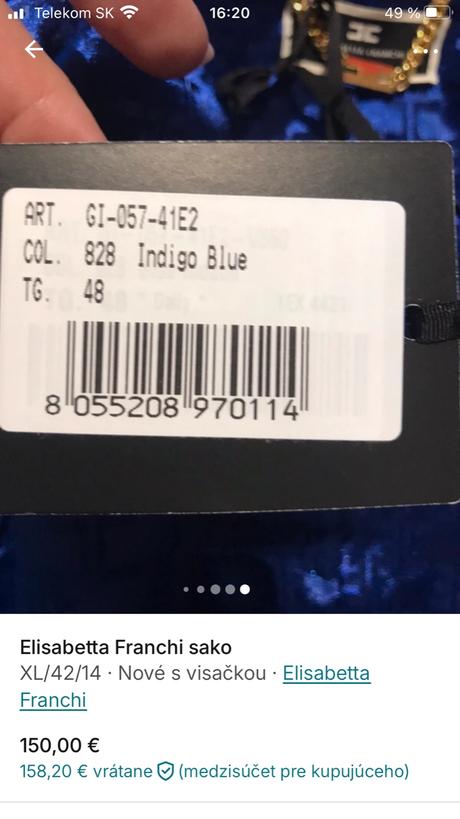 Elizabetta franchi sako, xl