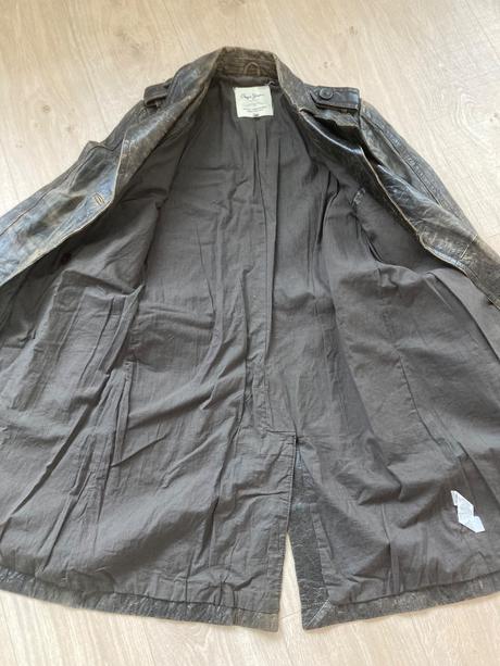 Kožený kabát, pepe jeans,m