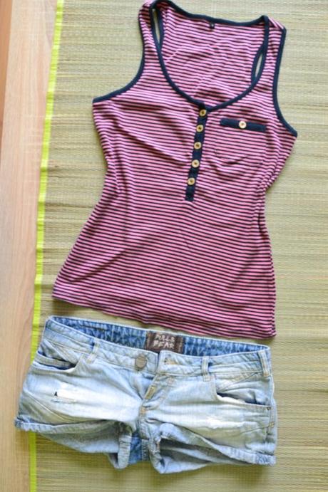 Elastický vrúbkovaný top s gombíkmi s/l, m