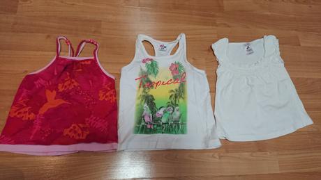 Dievcenske letne bavlnene tielka 3 kusy, 98