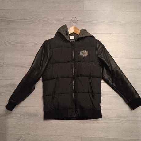 Bunda s koženými rukávmi, f&f,158