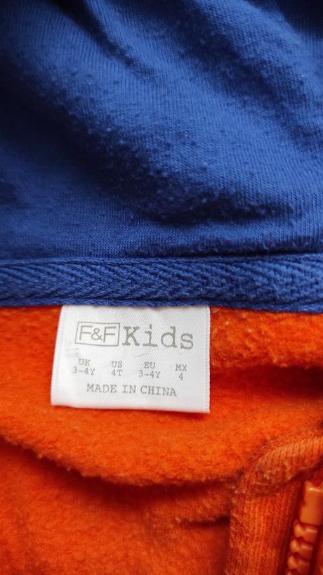 Oranzova mikina na 3-4 roky, f&f,104