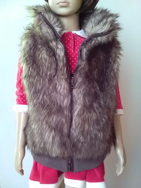 Kožušinová vestička, zateplená, 110-152, h&m,152