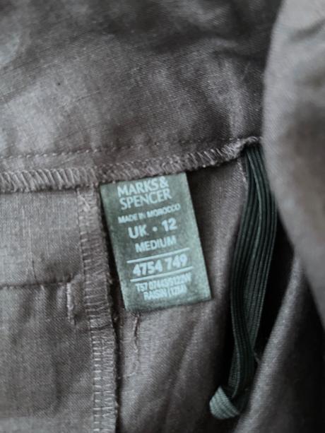Ľanové nohavice vel.m-l, marks & spencer,40 / l / m