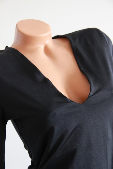 Čierny elastický body top, m, h&m,m