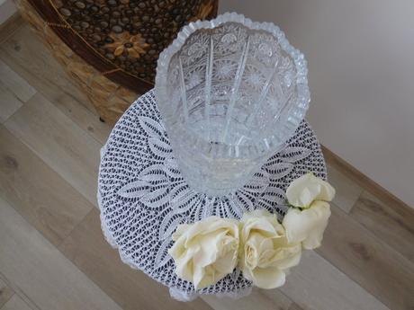 Vysoká ťažšia váza kryštálová-top top stav., 