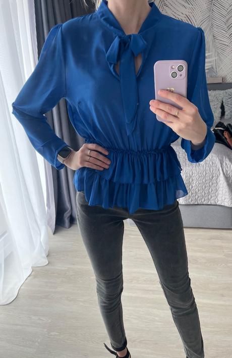 Sifonova bluzka s viazanim, 