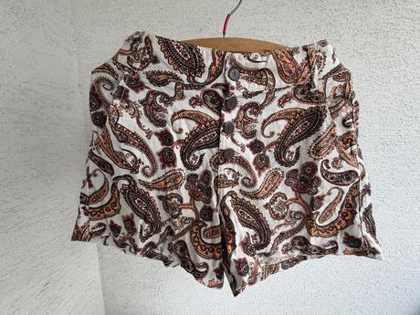 Boho l  lan bavlna etno vzor kratke nohavice, l