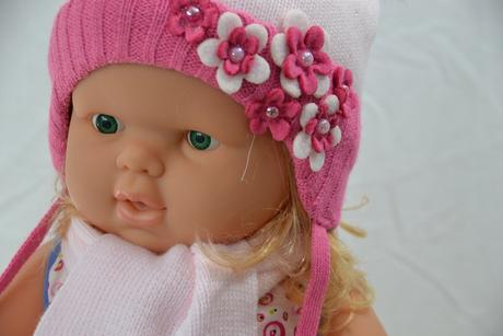 Zimný komplet- čiapka + šál oh 42-44 cm, 74 / 80 / 86