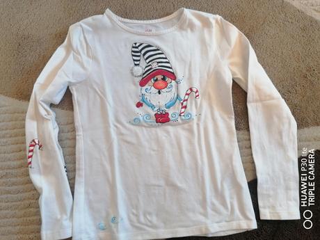 Ručné maľovane tričko 134/140, h&m,134