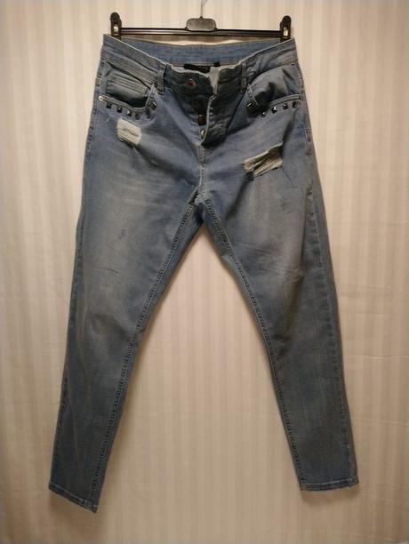 Dámske elastické rifle, couture, s