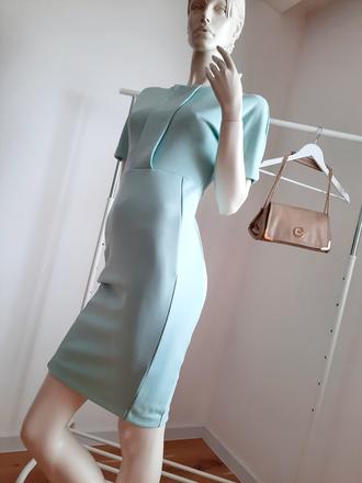 Mentolové formálne šaty, h&m,xs