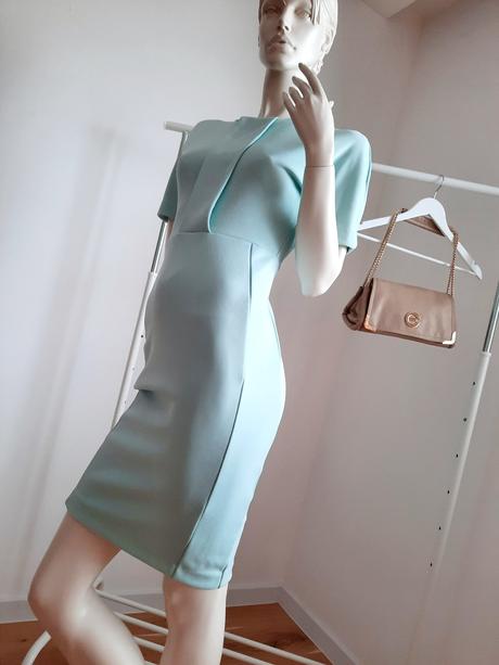 Mentolové formálne šaty, h&m,xs