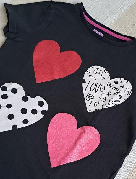 Tričko srdiečka 140, f&f,140