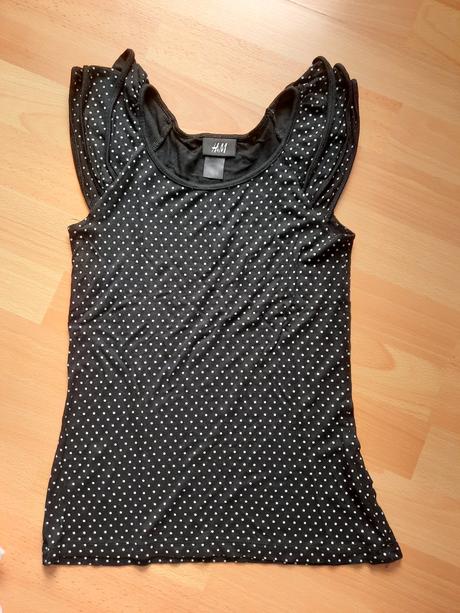 Dievčenské tričko s volánom, h&m,158
