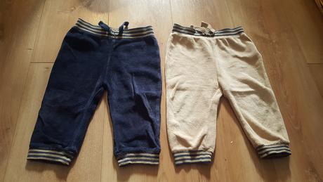 Zamatové tepláčky 9-12 mes., f&f,80