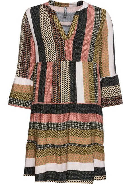 Ľahké viskózové šaty rainbow, bonprix,s