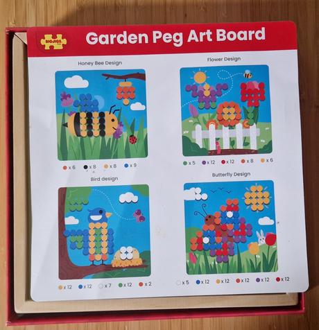 Bigjigs peg board drevena mozaika, 
