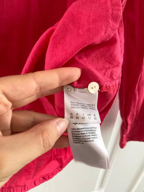 Bavlnená košeľa fuchsiovej farby, 36