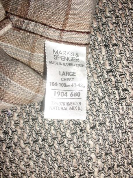 Pánska hnedá košeľa, veľkosť xl, marks & spencer,xl
