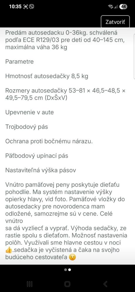 Autosedacka joie 0-36kg, joie