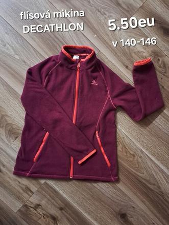 Flísová mikina, decathlon,140