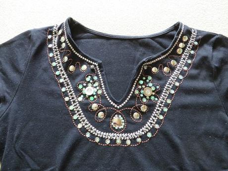 Dámske tričko s aplikáciou - veľ. m, m