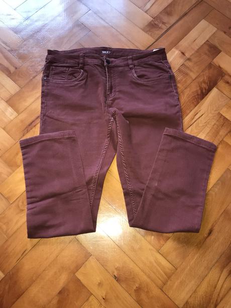 Elastické bordové nohavice, 34