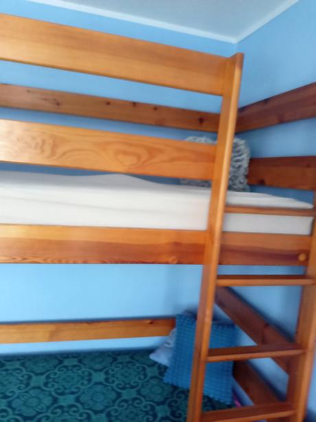 Poschodová posteľ s masívu, šírka (cm): 100,dĺžka (cm): 210