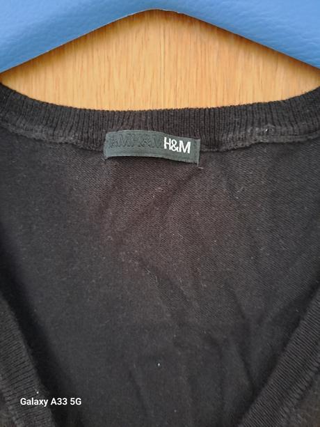 Tenký čierny svetrík h&m č.l/xl, h&m,xl