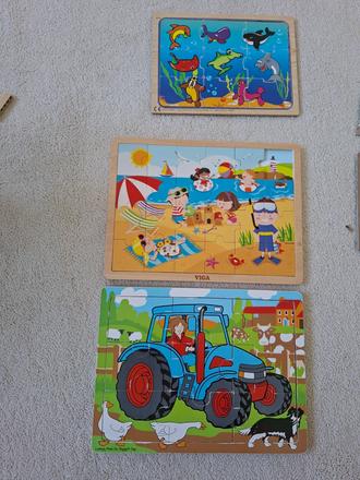 Puzzle, drevenne s potlacou,