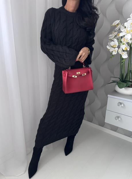 H&m - pletené dlhé šaty, h&m,xs