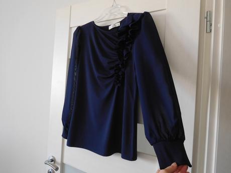 Blúzočka pružná s tilovým rukávom, 36/38 v,, 38