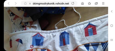 Obliečky a mantinel namornicky, šírka (cm): 60,dĺžka (cm): 120