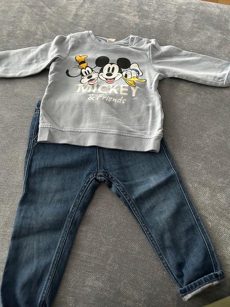 Rifle +mikina mickey mouse, h&m,92